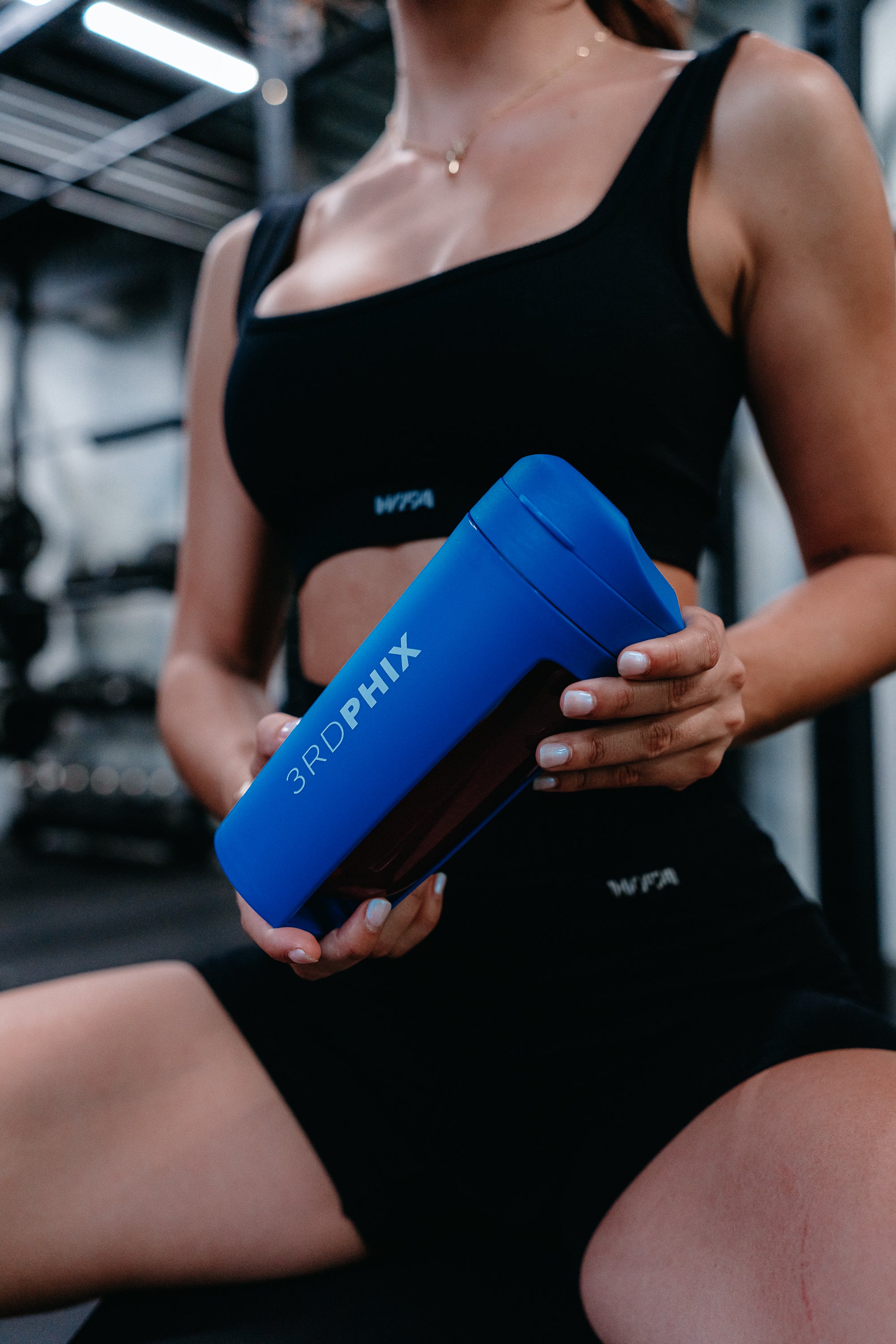 BLUE FITNESS BOTTLE SCREW LID