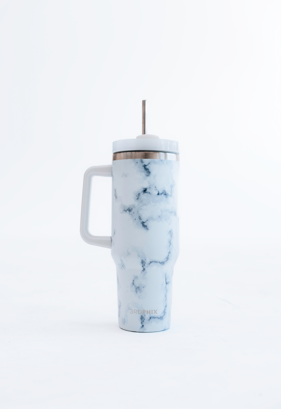WHITE MARBLE TUMBLER BOTTLE