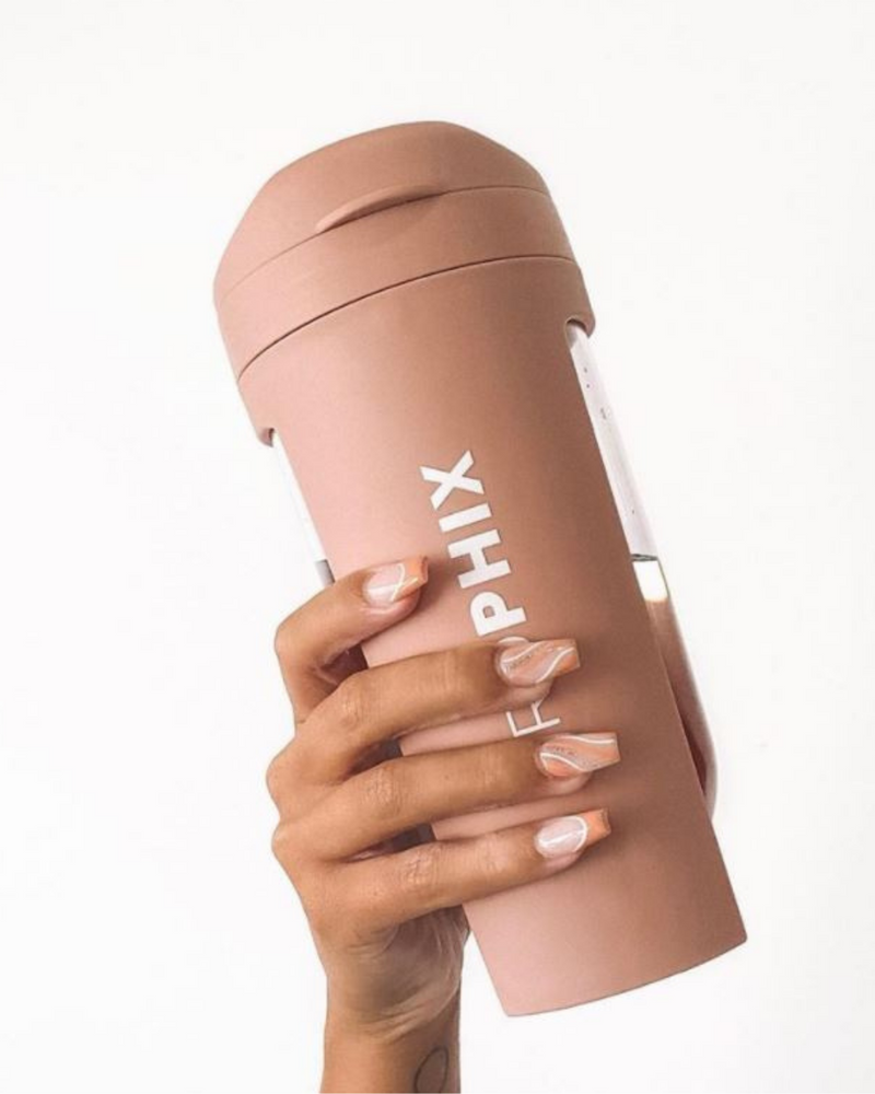 BEIGE FITNESS BOTTLE FLIP LID