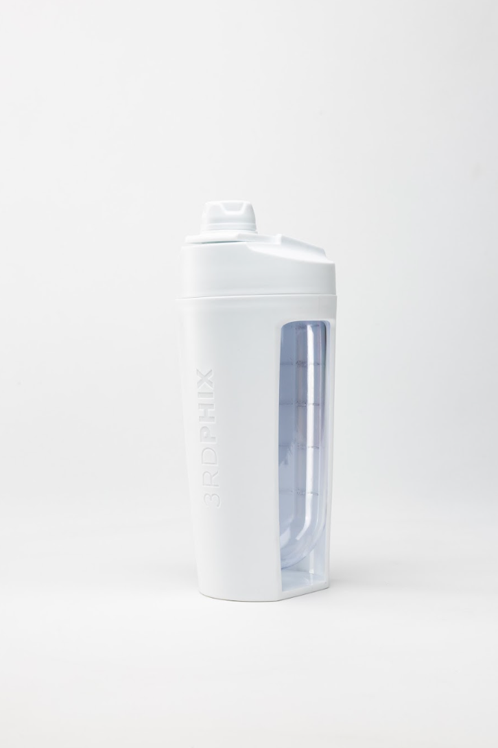 WHITE FITNESS BOTTLE SCREW LID