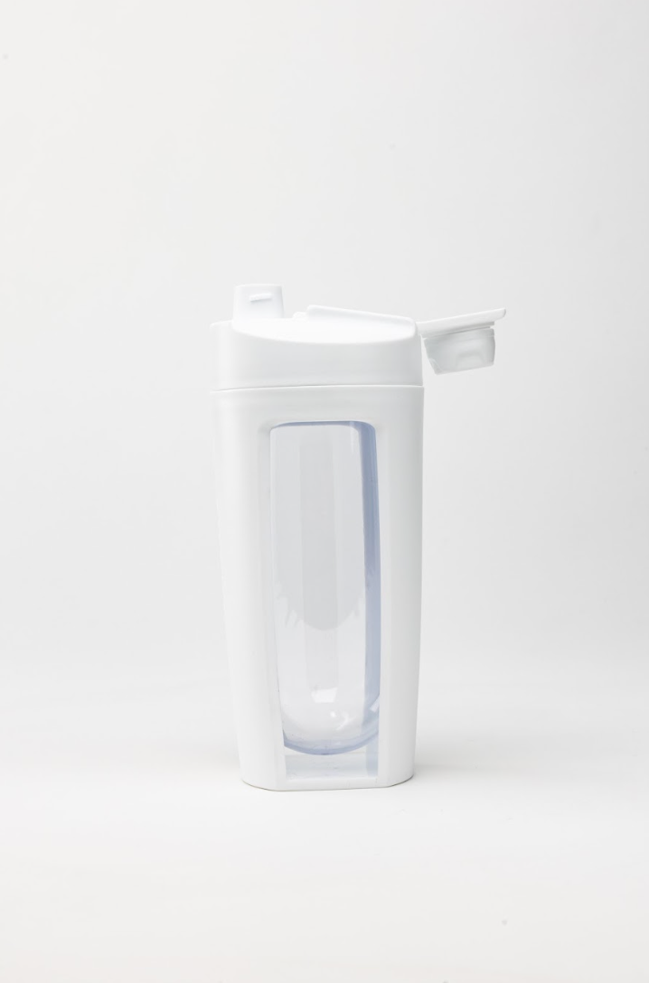 WHITE FITNESS BOTTLE SCREW LID